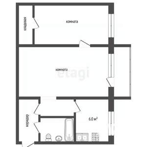 2-к квартира, вторичка, 44м2, 4/5 этаж