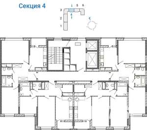 2-к квартира, сданный дом, 58м2, 12/17 этаж