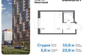 1-к квартира, вторичка, 36м2, 12/17 этаж