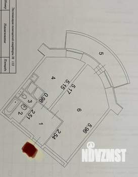 1-к квартира, вторичка, 51м2, 3/25 этаж