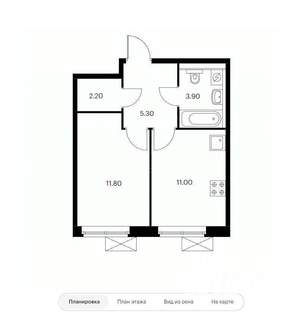 1-к квартира, вторичка, 34м2, 22/25 этаж