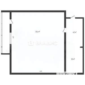 1-к квартира, вторичка, 32м2, 2/5 этаж