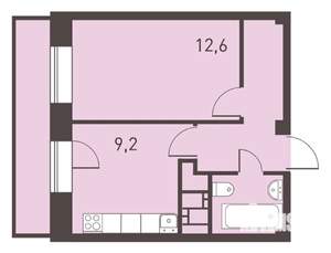 1-к квартира, вторичка, 33м2, 10/17 этаж