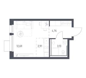 Студия квартира, вторичка, 24м2, 11/17 этаж