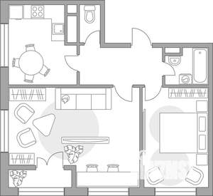 2-к квартира, вторичка, 63м2, 2/9 этаж