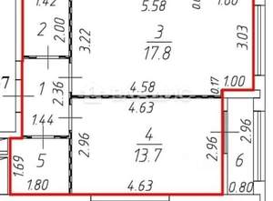1-к квартира, сданный дом, 43м2, 14/26 этаж