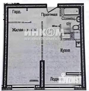 1-к квартира, вторичка, 35м2, 3/25 этаж