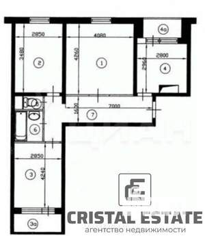 3-к квартира, вторичка, 63м2, 7/14 этаж