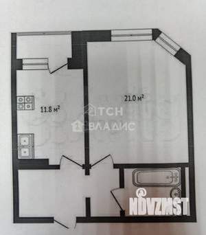 1-к квартира, вторичка, 44м2, 8/19 этаж