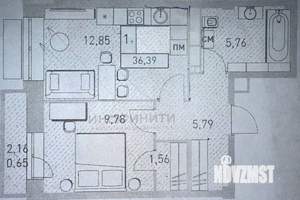 1-к квартира, вторичка, 36м2, 5/17 этаж