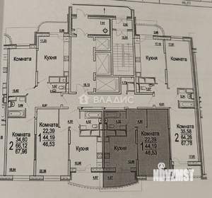 1-к квартира, вторичка, 44м2, 25/25 этаж