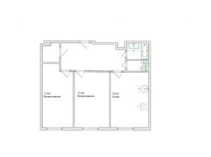 2-к квартира, вторичка, 47м2, 4/17 этаж