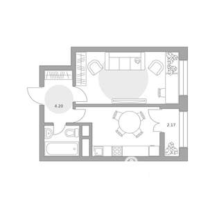 1-к квартира, вторичка, 36м2, 3/9 этаж
