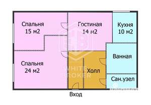 3-к квартира, вторичка, 74м2, 9/14 этаж