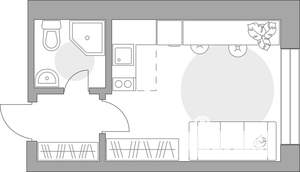 Студия квартира, вторичка, 21м2, 14/25 этаж