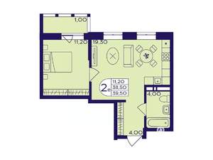 1-к квартира, вторичка, 40м2, 10/17 этаж