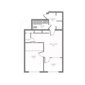 2-к квартира, вторичка, 55м2, 12/14 этаж