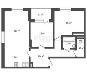 3-к квартира, вторичка, 77м2, 7/22 этаж