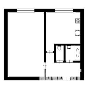 1-к квартира, вторичка, 31м2, 1/5 этаж