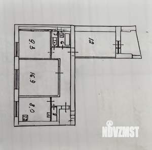 3-к квартира, вторичка, 62м2, 6/9 этаж