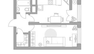 1-к квартира, вторичка, 40м2, 6/14 этаж