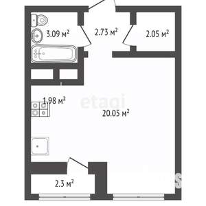 1-к квартира, вторичка, 32м2, 10/26 этаж