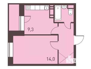 1-к квартира, вторичка, 35м2, 16/17 этаж